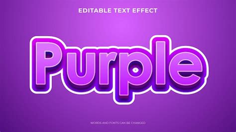 Free Vector | Purple color text effect with 3d style