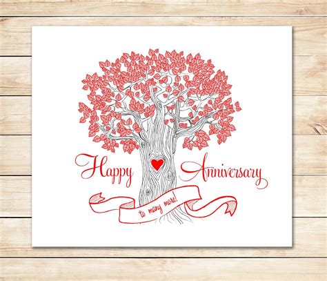 Printable Anniversary Card Cute Fast Anniversary Card DIY