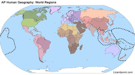 Customize a geography quiz - World regions | Lizard Point