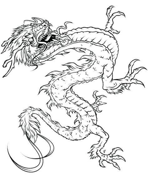 Chinese Dragon Coloring Page - Free Printable Coloring Pages for Kids