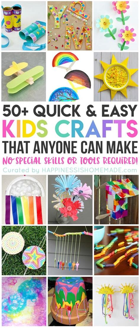 These 50+ quick and easy kids crafts can be made in under 30 minutes ...