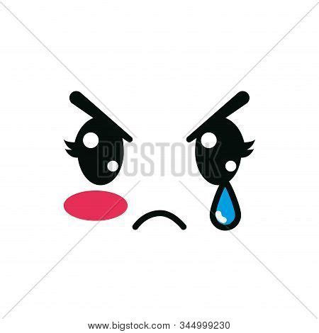 Weeping Angry Face Vector & Photo (Free Trial) | Bigstock