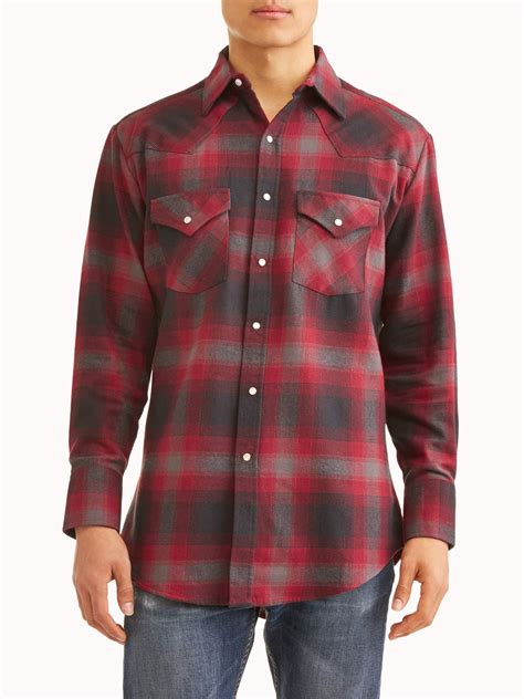 Men's Long Sleeve Brawny Western Shirt - Walmart.com