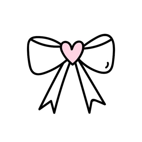 Premium Vector | Cute bow with ribbons isolated on white background ...