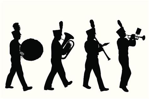 Marching Drummer Silhouette