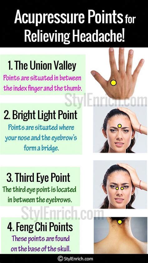 Acupressure Points To Relieve A Headache | Acupressure points for ...