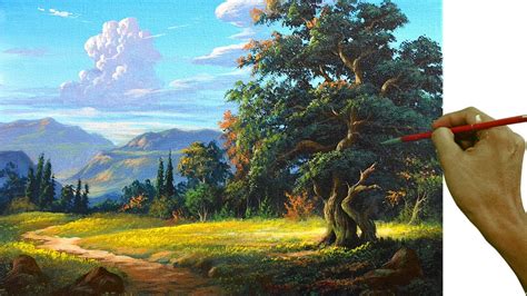 Acrylic Landscape Painting in Time-lapse / Big Old Tree / JMLisondra ...