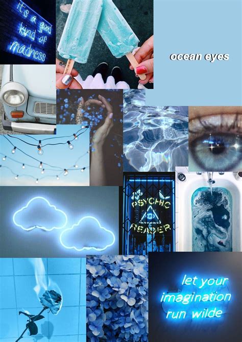 Aesthetic Baby Blue Collage Wallpapers - Wallpaper Cave