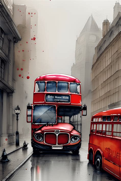 Beautiful Cute Watercolor Illustration of a Dreamy Watercolor London ...