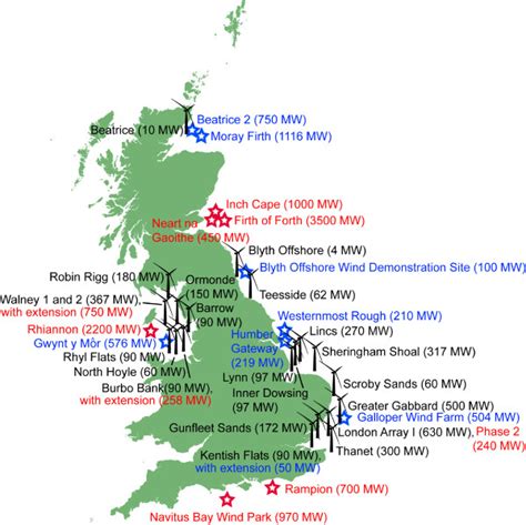 Locations Of Wind Farms