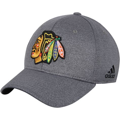 adidas Chicago Blackhawks Gray Flex Hat