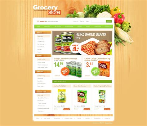 Grocery Store Website Template