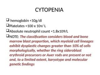 The 2016 revision to the WHO classification of myelodysplastic ...