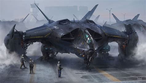 Futuristic Military Spaceships