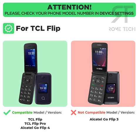 TCL Flip / TCL Flip Pro / Alcatel Go Flip 4 Shell Holster Combo Case ...