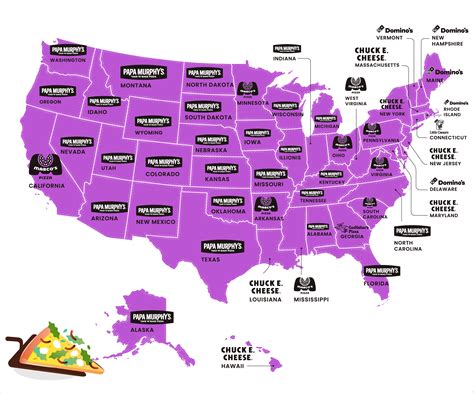 Map Of The Best & Worst Pizza Chains In Each US State - Brilliant Maps