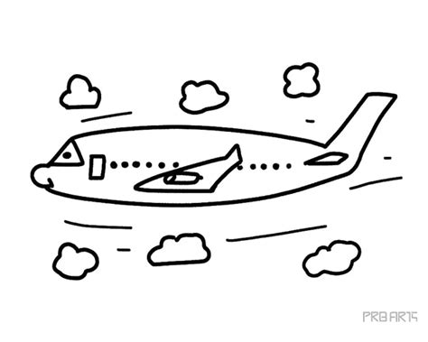 Cartoon Airplane Drawing for Kids - PRB ARTS