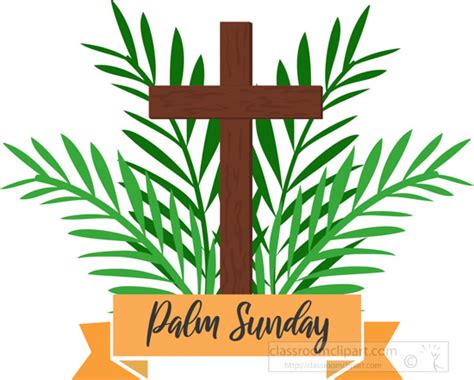 Easter Clipart - christian-palm-sunday-represented-with-cross-and-palms ...