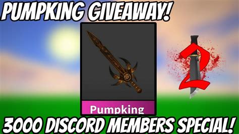 MM2 Giveaway Pumpking Godly Knife | Murder Mystery 2 (CLOSED) - YouTube