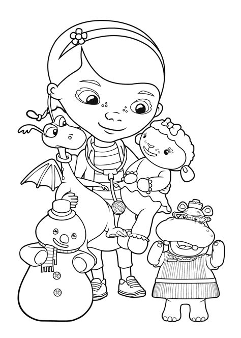 Doc McStuffins friends coloring pages for kids, printable free - Doc ...