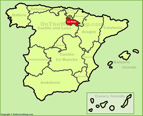 La Rioja location on the Spain map