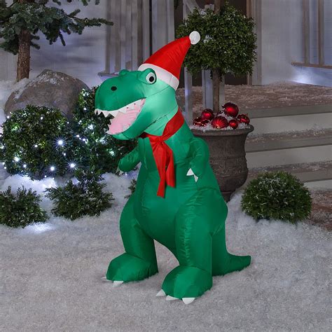 Gemmy Christmas Airblown Inflatable T-Rex - Garden World