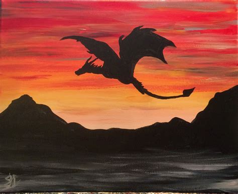 Mother of Dragons at Barley Vine - Paint Nite Events | Diy canvas art ...