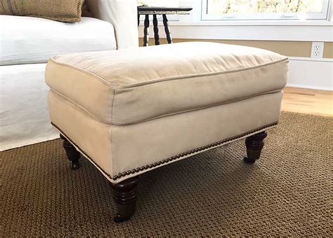 Easy DIY Ottoman Slipcover (Tutorial for How to Make Cover)