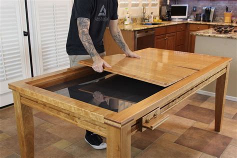 Gaming Dining Table - The Wood Whisperer | Wood table design, Gaming ...