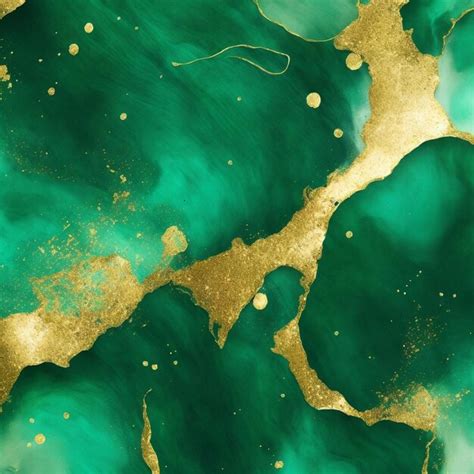 Premium AI Image | Jade green handpainted background with gold glitter ...