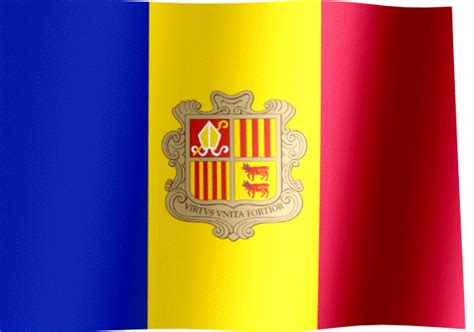 Flag of Andorra (GIF) - All Waving Flags