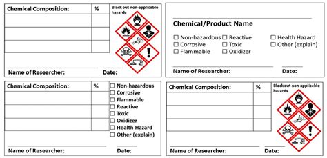 Chemical Label Template