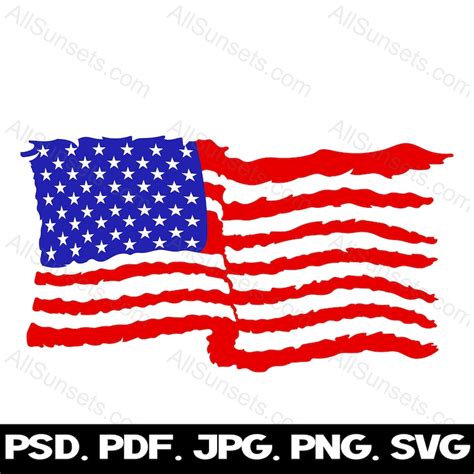 American Flag Wavy Grunge Rugged Svg Png Jpg Pdf Psd File - Etsy