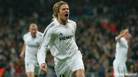 Todos los goles que marcó David Beckham en el Real Madrid