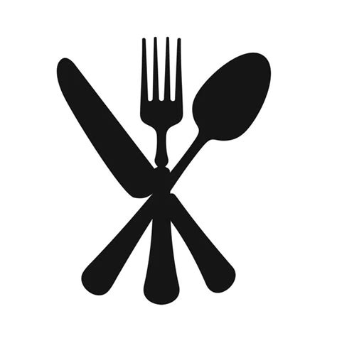 Spoon, fork and knife. Vector silhouette. — Stock Vector © akinshin ...