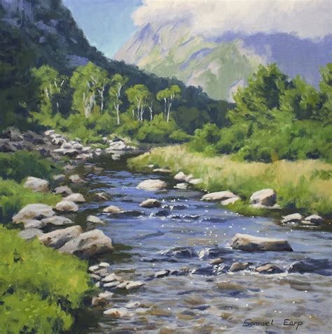 How to Paint a Mountain River Landscape - Samuel Earp