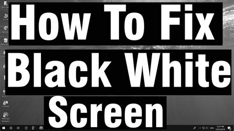 How to Fix Black and white Screen Display on Windows 10 - YouTube