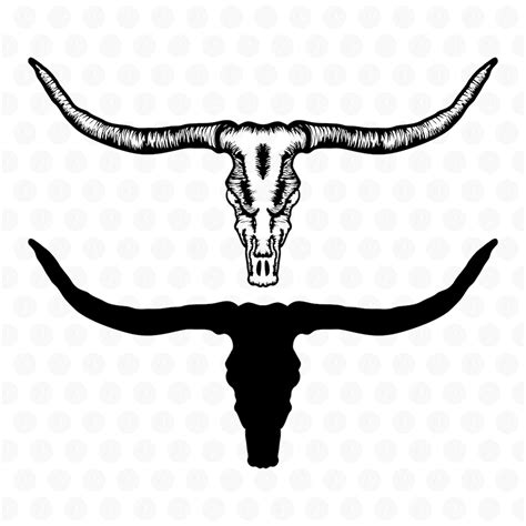 Longhorn Bull Skull SVG