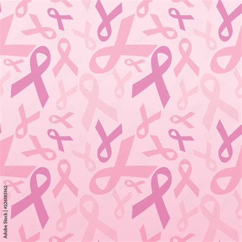 Pink ribbon pattern background for breast cancer awareness campaign ...