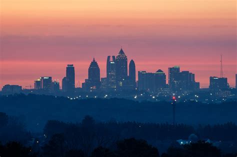 Midtown Atlanta Skyline at Sunrise | View of Midtown Atlanta… | Flickr