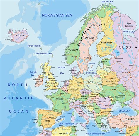 Geography: Europe: Level 1 activity for kids | PrimaryLeap.co.uk