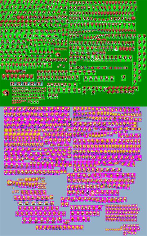 Sonic Mania Plus Full Mighty And Ray Sprite Sheet by RedactedAccount on ...