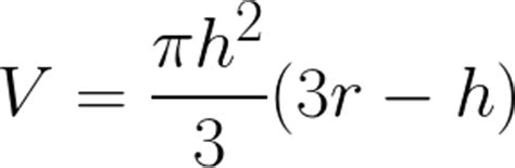 Volume of Spherical cap