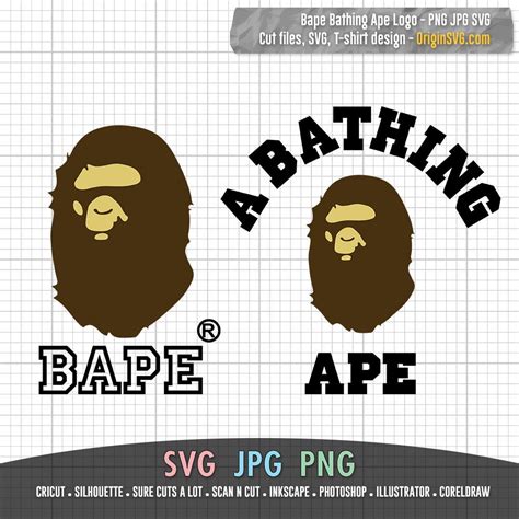 A Bathing Ape Logo Bape Logo Monkey Head SVG Cut File – Origin SVG Art