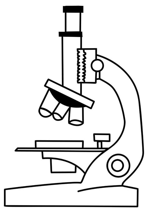 Microscope Line Art Clip Art Image - ClipSafari | Easy pictures to draw ...