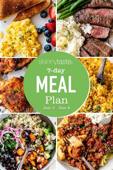 7 Day Healthy Meal Plan (Jan 2-8) - Skinnytaste