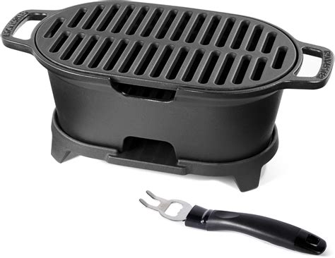 IronMaster M28 Hibachi Grill, Cast Iron Charcoal Grill, S'mores Maker ...