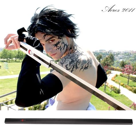 Naruto Sasuke Ninjia Kunai Anime perimeter Cosplay wooden Sword weapon ...