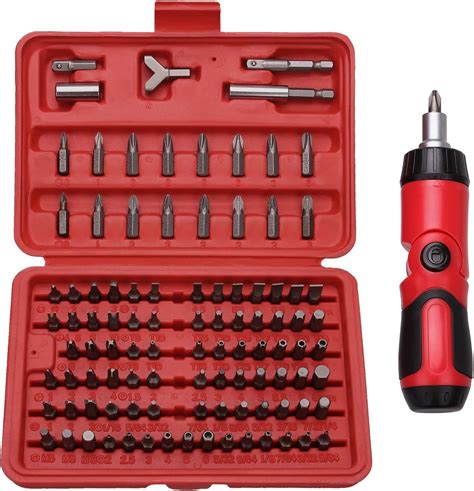 101-Piece Premium Security Screwdriver Bit Set with Bonus Ratchet ...