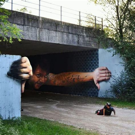 3D street art that interacts with its surroundings | Daniel Swanick